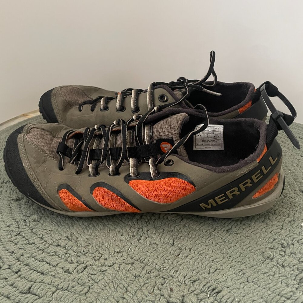 Merrell True Glove Barefoot Brindle and Harvest Pumpkin MENS 9.5 - Picture 3 of 8